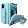 Rope case żelowe etui ze smyczą łańcuszkiem torebka smycz iPhone 12 niebieski