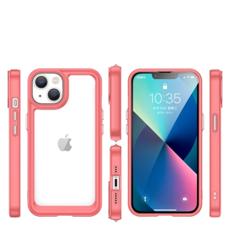 OUTER SPACE CASE SZTYWNE ETUI DO IPHONE 14 Z RAMKĄ ŻELOWĄ OCHRONA NA