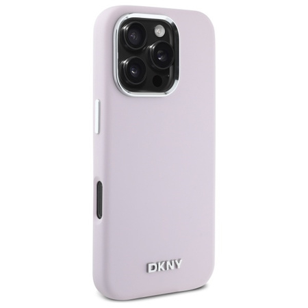 DKNY ETUI DO IPHONE 16 PRO 6.3 DO MAGSAFE LIQUID SILICONE SMALL METAL LOGO