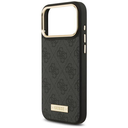 Etui Guess 4G Logo Plate MagSafe do      iPhone 17 Pro Max czarny
