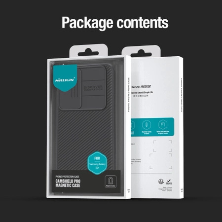 Etui Nillkin CamShield Pro pancerne z osłona na aparat do Samsung Galaxy S24+ - czarne