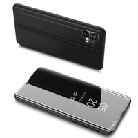 Clear View Case etui Nothing Phone 1 pokrowiec z klapką czarne