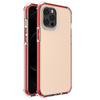 Spring Armor żelowy elastyczny pancerny pokrowiec z kolorową ramką do iPhone 11 Pro Max czerwony