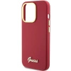 Etui Guess Silicone Script Metal Logo & Frame na iPhone 15 Pro - czewony