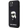 Etui Karl Lagerfeld KLHCP14M3DRKINK na iPhone 14 Plus 6.7" - czarne Rubber Ikonik 3D