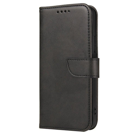 Magnet Case elegancki futerał etui pokrowiec z klapką i funkcją podstawki Huawei nova 8 czarny