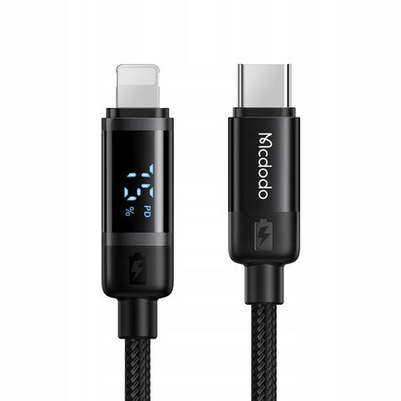 MCDODO CHARGER USB-C LIGHTNING FAST CHARGING CABLE FOR IPHONE 1M LED