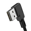 Kabel do telefonu Mcdodo Glue kątowy 90° sprężynka LED USB typ-C 1,8m czarny