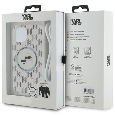 KARL LAGERFELD ETUI DO IPHONE 15 14 13 6.1 DO MAGSAFE Z MONOGRAMEM