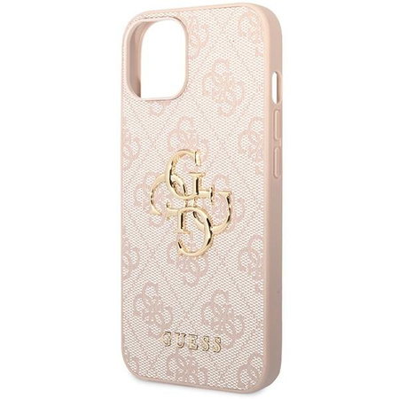 Etui Guess 4G Big Metal Logo na iPhone 15 - różowe
