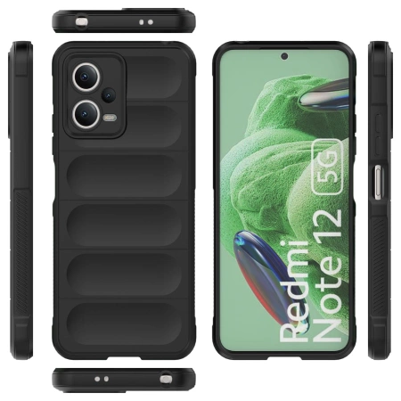 Magic Shield Case etui do Xiaomi Redmi Note 12 5G / Poco X5 5G elastyczny pancerny pokrowiec czarne