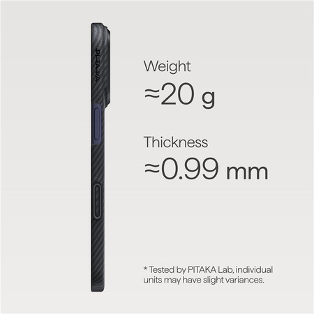 Pitaka Ultra-Slim Case, Black/Grey - iPhone 17 Pro