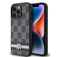 DKNY ETUI HARDCASE LEATHER CHECKERED MONO PATTERN & PRINTED STRIPES