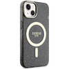 Etui Guess GUHMP14SHCMCGK na iPhone 14 - czarne Glitter Gold MagSafe