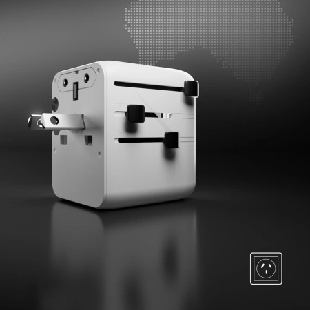 Adapter podróżny SBS 2xUSB-C 1xUSB-A uniwersalny - biały