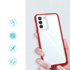 Clear 3in1 etui do Samsung Galaxy S23 silikonowy pokrowiec z ramką czerwone