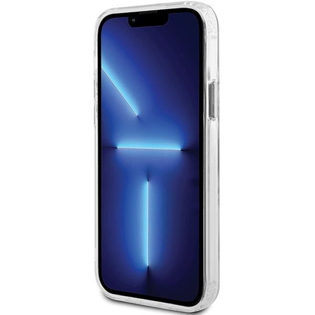 Etui Guess GUHMP12MHTRMS na iPhone 12 / iPhone 12 Pro - srebrne Metal Outline Magsafe