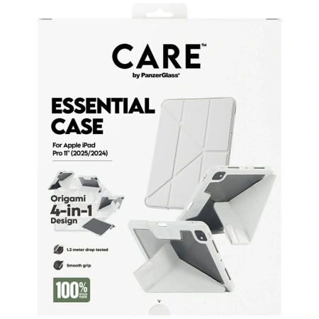 Etui Care by PanzerGlass Y fold do iPad Pro 11" 2025 / 2024 - jasnoszare
