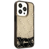 Etui Guess GUHCP14LLC4PSGK na iPhone 14 Pro - czarne Liquid Glitter 4G Transculent