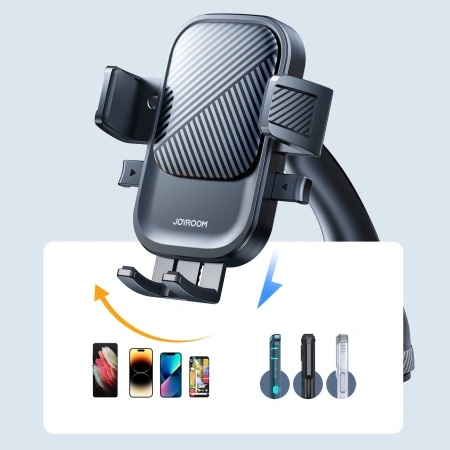 Uchwyt Joyroom JR-OK6 zaciskowy na telefon na szybę - czarny