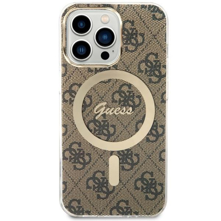Etui Guess GUHMP13LH4STW na iPhone 13 Pro / 13 - brązowe 4G MagSafe