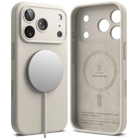 RINGKE ETUI SILICONE MAGNETIC DO IPHONE 17 PRO MAGSAFE OCHRONA WYSOKIEJ