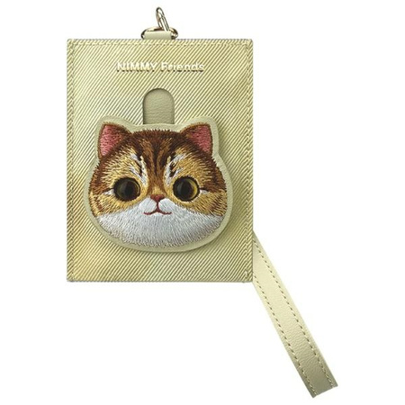 Nimmy Zestaw 3w1 torebka na telefon +    portfel + etui na lokalizator khaki Big Eyed Pet 2.0 Cat