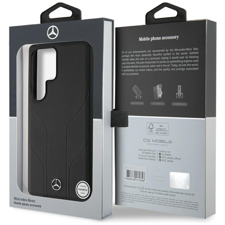 MERCEDES ETUI LEATHER DEBOSSED LINES DO SAMSUNG GALAXY S25 ULTRA MODNE ETUI