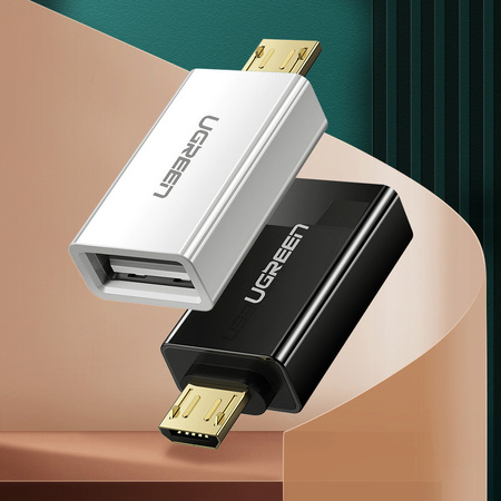 Ugreen adapter przejściówka micro USB - USB 2.0 OTG biała (US195)