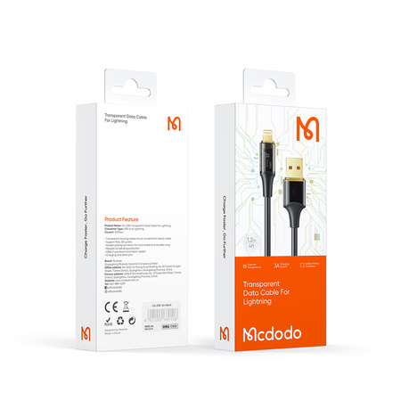 MCDODO MOCNY SZYBKI KABEL USB-C LIGHTNING 36W 1,8M