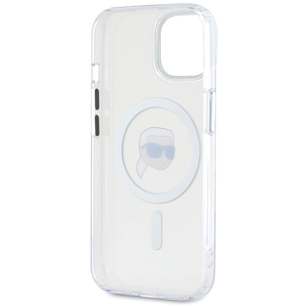 KARL LAGERFELD ETUI IML METAL KARL HEAD DO MAGSAFE DO IPHONE 15 Z WYSOKĄ