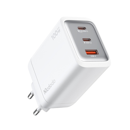 MCDODO ŁADOWARKA SIECIOWA ZASILACZ KOSTKA 3X USB-C PD USB 100W BIAŁA