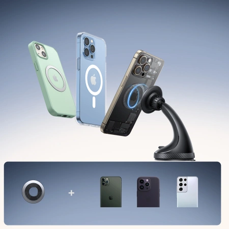 JOYROOM UCHWYT MAGNETYCZNY DO SAMOCHODU NA SZYBĘ DO TELEFONÓW IPHONE HUAWEI