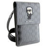 Etui Karl Lagerfeld Torebka KLWBSAKHPKG - srebrne Saffiano Monogram Ikonik