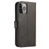 Etui portfel z klapką podstawką do iPhone 15 Pro Magnet Case - czarne