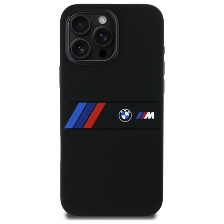 BMW ETUI HARDCASE SILIKONOWE DO IPHONE 16 PRO MAX DO MAGSAFE MIDDLE STRIPE