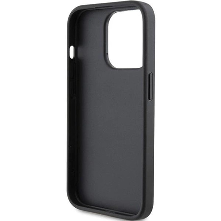 Etui Karl Lagerfeld Saffiano Cardslot Karl&Choupette Metal Pin do iPhone 15 Pro - czarne