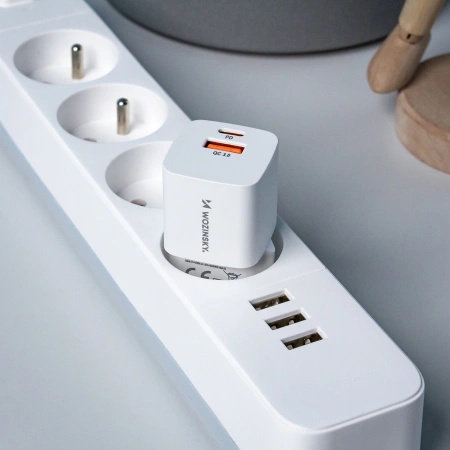 WOZINSKY ŁADOWARKA 20W USB-C USB-A DO TELEFONÓW IPHONE SZYBKIE ŁADOWANIE PD