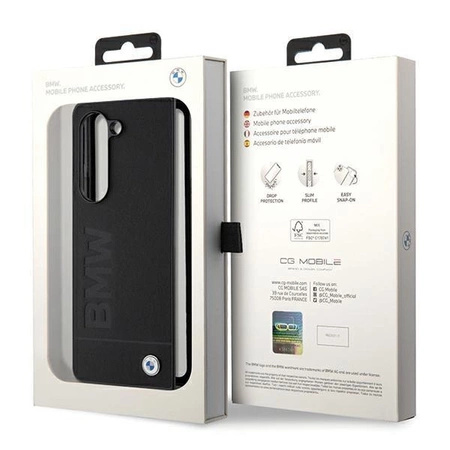 Etui BMW Signature Logo Imprint na Samsung Galaxy Z Fold 5 - czarne