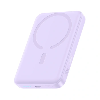 Powerbank Baseus EnerFill FM11 Ultra-Mini 10000mAh 22,5W indukcyjny kompatybilny z MagSafe z białym kablem Basus Simple USB-C 20V/3A 0,3m - fioletowy