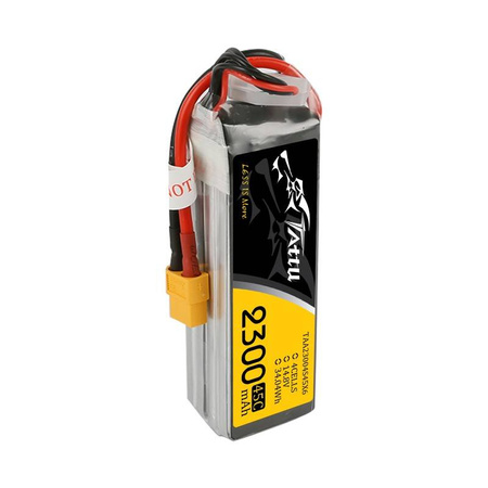 TATTU AKUMULATOR 2300MAH 14,8V 75C 4S1P XT60 DO MODELI RC ZASILANIE DRONÓW