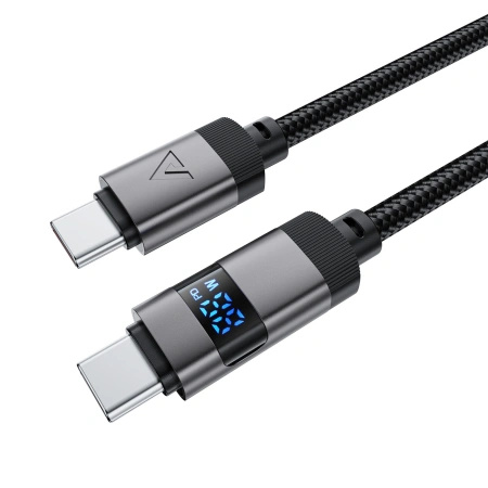 ACEFAST KABEL USB-C DO USB-C Z WYŚWIETLACZEM 66W 1.2M DO ŁADOWANIA S10 S20
