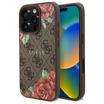 GUESS POKROWIEC HARDCASE DO IPHONE 16 PRO 6.3 DO MAGSAFE Z KWIATOWYM WZOREM