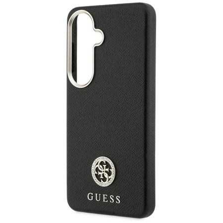 Etui Guess Rhinestone Round Logo MagSafe do Samsung Galaxy S26 czarny