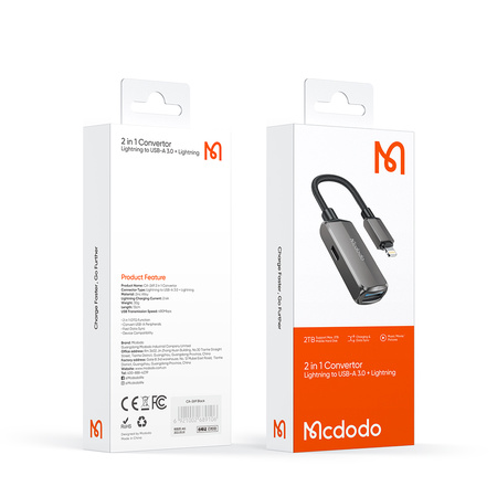Adapter for iPhone connector for Apple phone to OTG USB 3.0 McDodo
