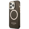 Guess GUHMP13LHTCMK iPhone 13 Pro / 13 6,1" czarny/black hard case Gold Outline Translucent MagSafe