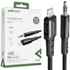 Acefast kabel audio MFI Lightning - 3,5mm mini jack (męski) 1,2m, AUX czarny (C1-06 black)