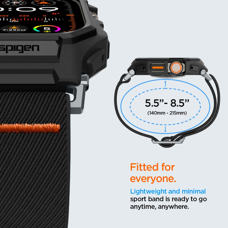 SPIGEN LITE FIT PRO ETUI DO APPLE WATCH ULTRA 1 2 49 MM MATTE BLACK OCHRONA