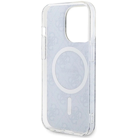 Etui Guess IML 4G MagSafe na iPhone 15 Pro Max - niebieskie