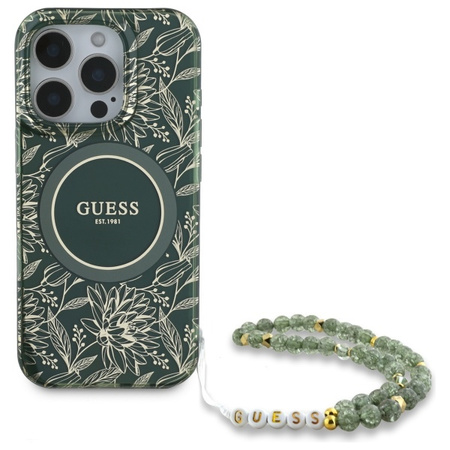 GUESS ETUI IML FLOWERS ALLOVER DO IPHONE 16 PRO MAX Z PEARL STRAP